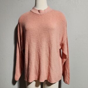 EUC FREE PEOPLE BEACH BOXY DROPPED SHOULDER BLUSH SWEATER SZ M